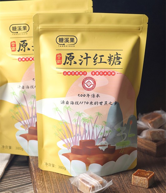 云南非遗原汁红糖配料表只有甘蔗，甘甜清香