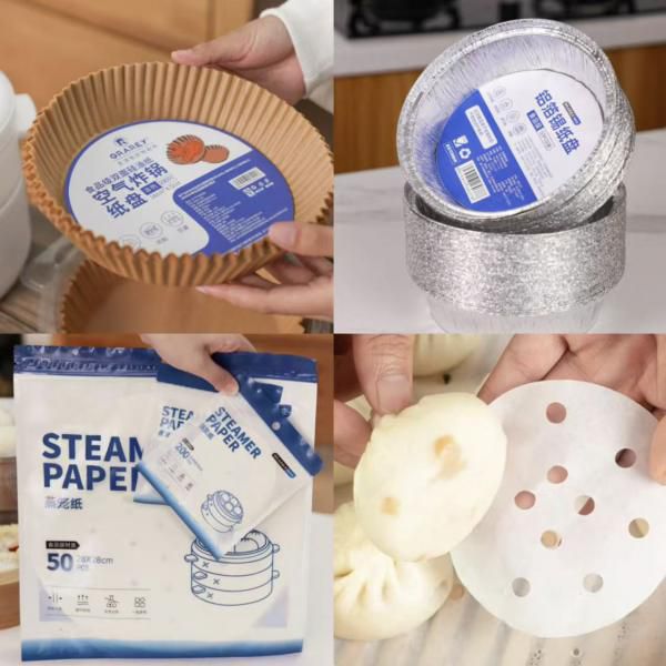 格瑞亚厨房烘焙纸合集｜春节刚需囤货！铝箔锡纸盘、空气炸锅纸盘、蒸笼纸，一次性使用不伤锅，用完即扔不滋生细菌，一杯奶茶钱到手几百张，够用一年