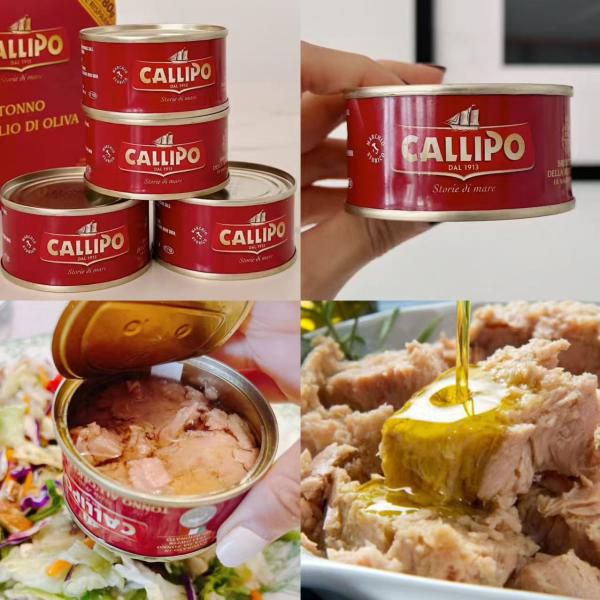 Callipo金枪鱼罐头｜百年品牌，意大利原装进口！真材实料，深海黄鳍金枪鱼！配料里只有黄鳍金枪鱼、油和盐！0香精、0激素、0防腐剂